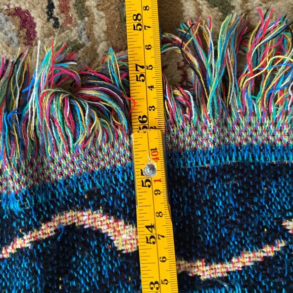 Harry Potter Woven Tapestry Blanket Throw Fringe Reversible Magic Damaged - Picture 6 of 7